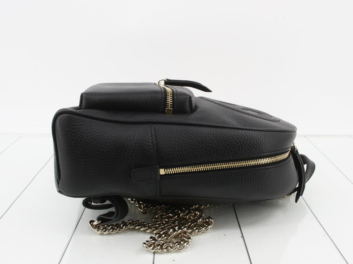 Gucci Soho Backpack Black Leather 3333