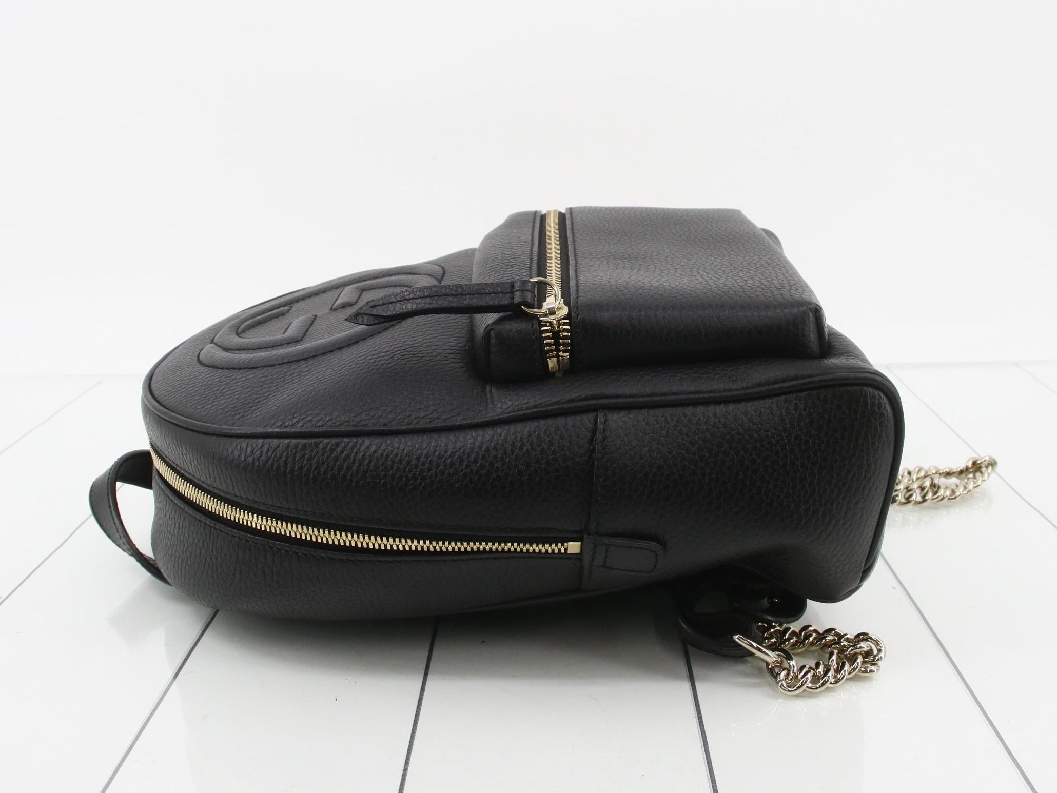 Gucci Soho Backpack Black Leather 3333