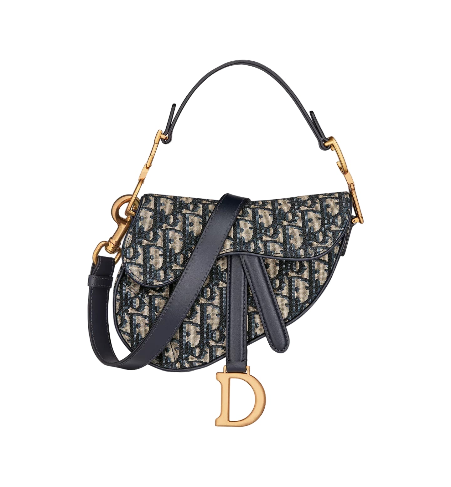 Dior Mini Saddle Bag Crossbody Blue