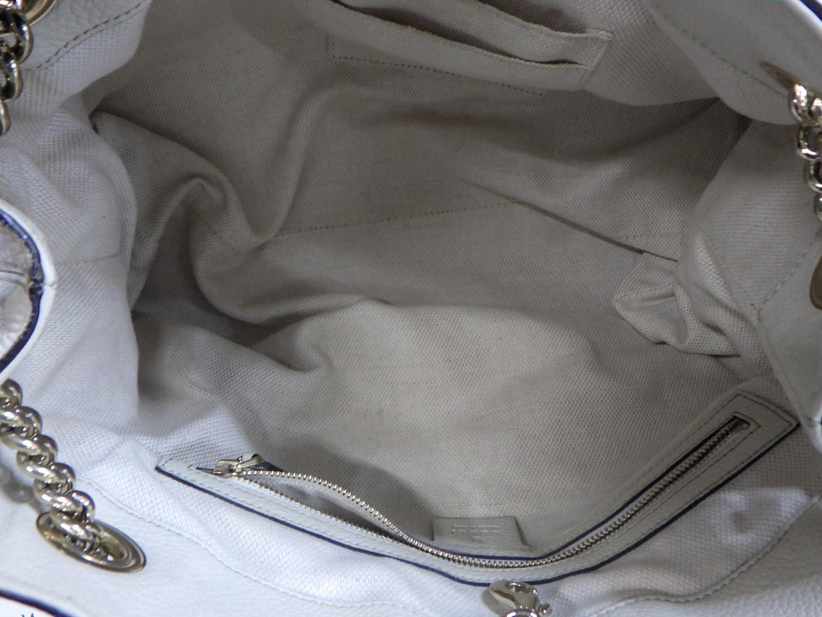 Gucci Soho Chain Shoulder Bag Cream Leather 2916