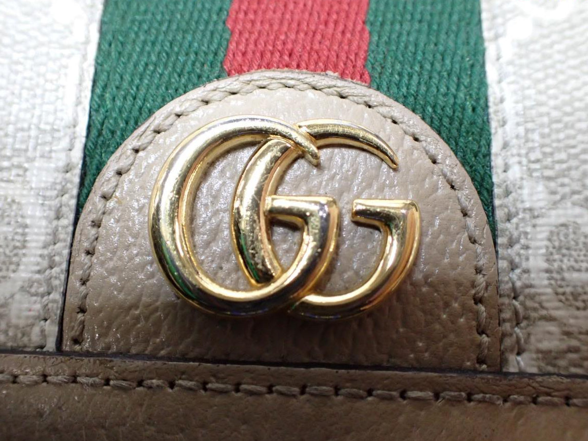 Gucci Ophidia Continental Wallet Beige GG 2973
