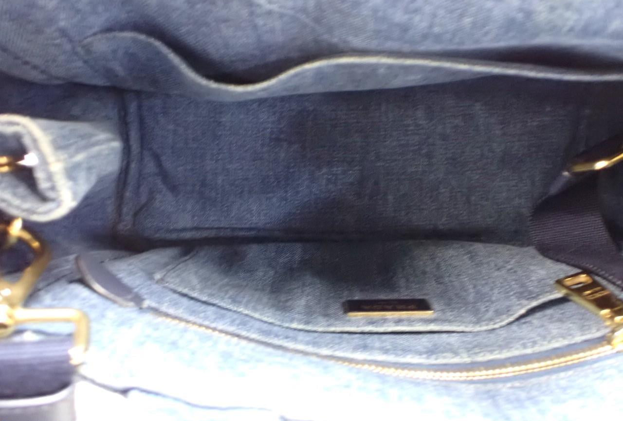 Prada Canapa Denim 2-Way Light Blue 2988