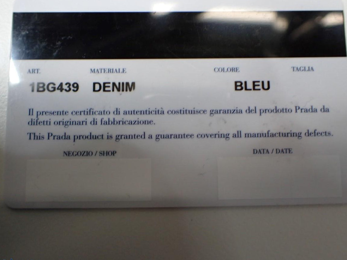 Prada Canapa Denim 2-Way Light Blue 2988