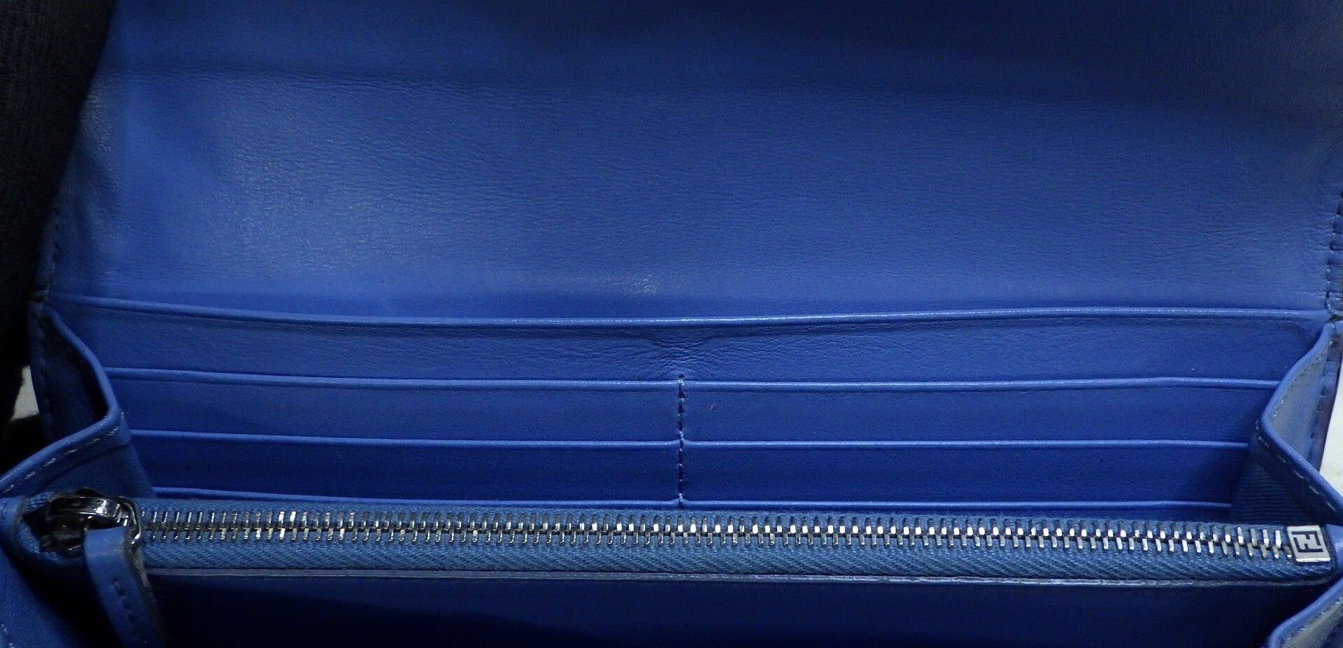 Fendi F is Fendi Long Wallet Light Blue 3074