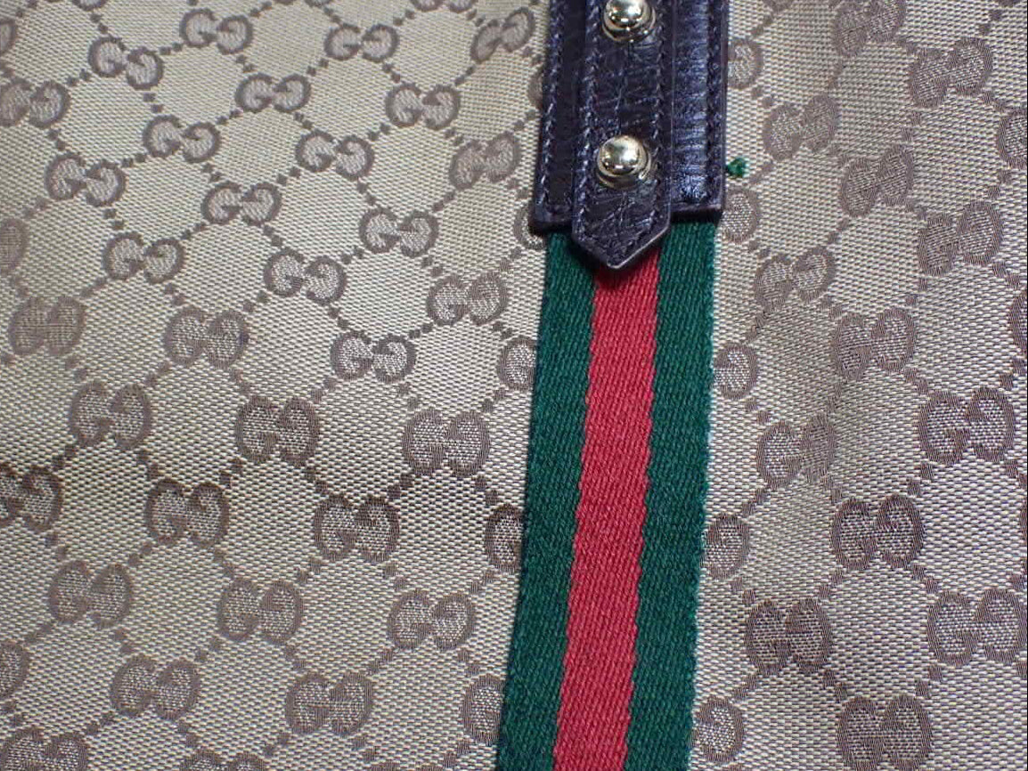 Gucci Charm Sherry Line Shopper Tote GG Canvas 3081