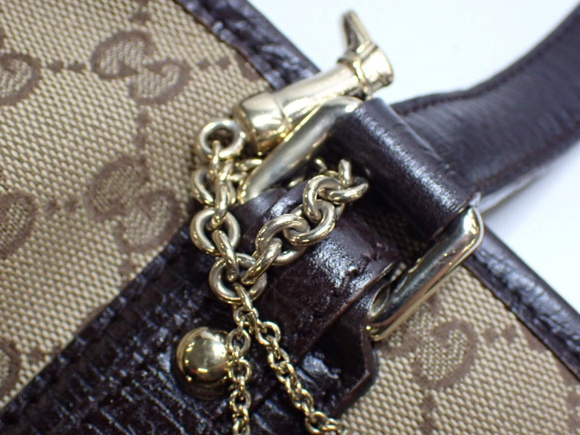 Gucci Charm Sherry Line Shopper Tote GG Canvas 3081