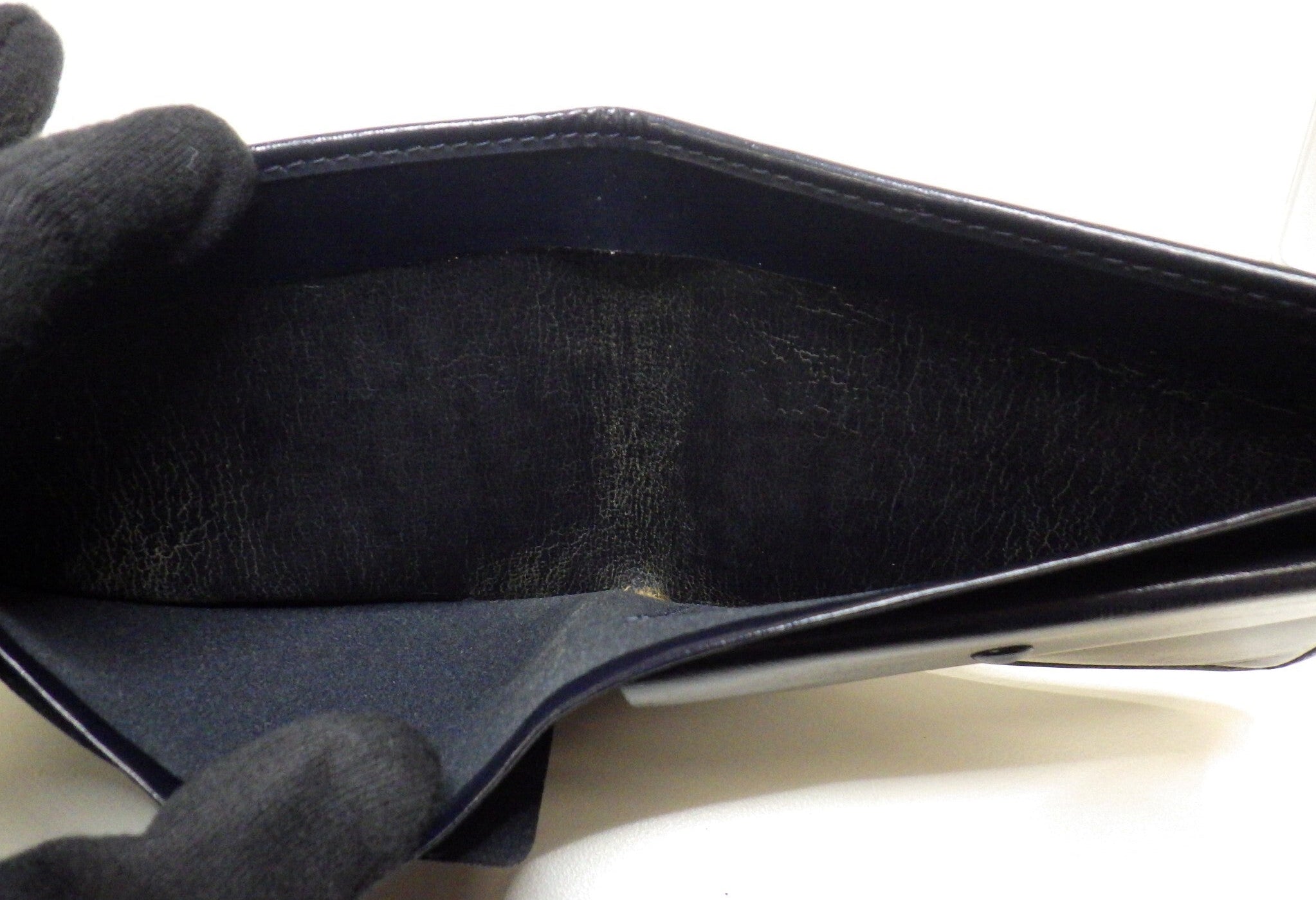 Dior Bifold Wallet Navy Trotter 3116