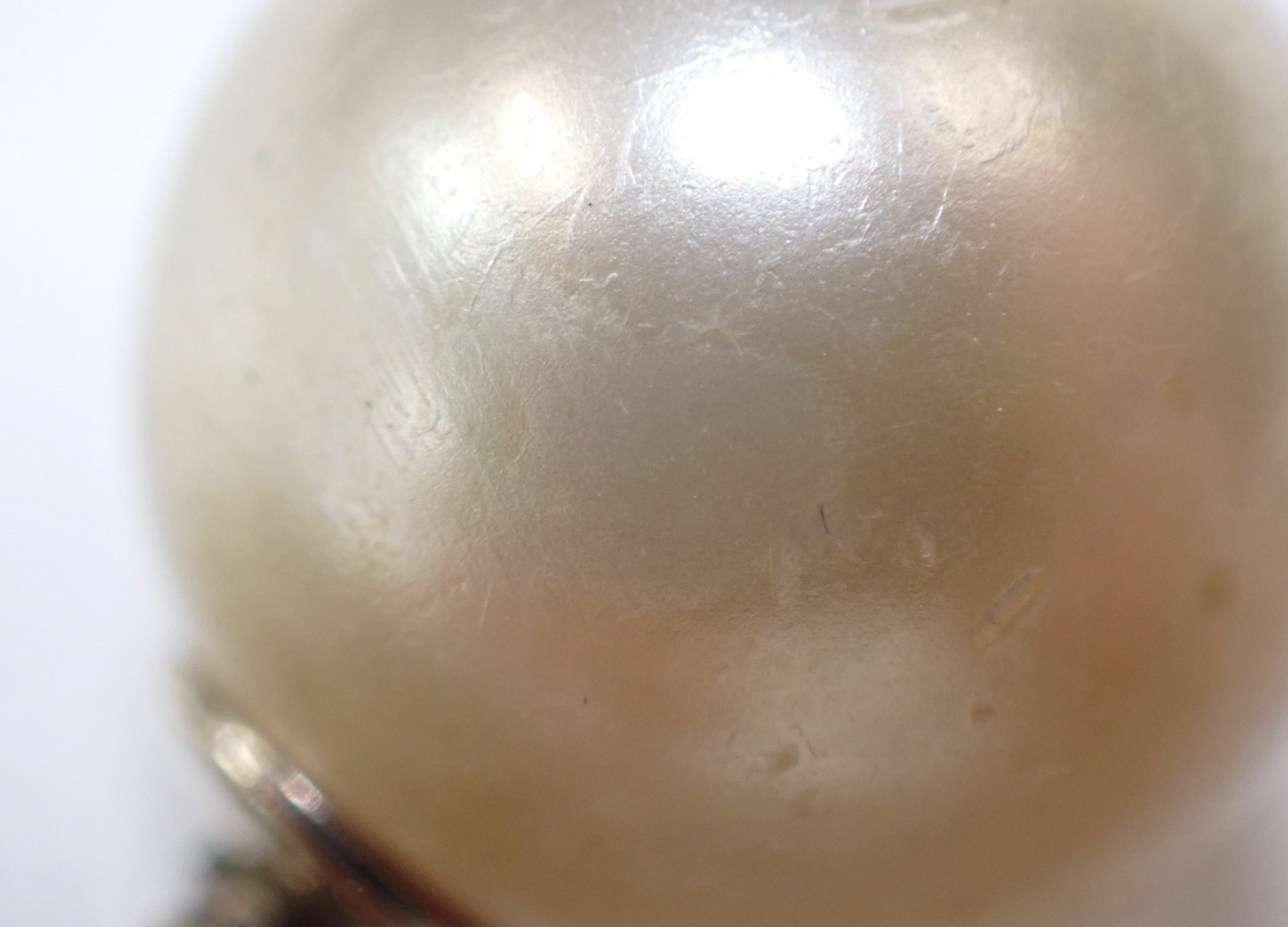 Chanel Woven CC Pearl Drop Necklace Gold A14 3232