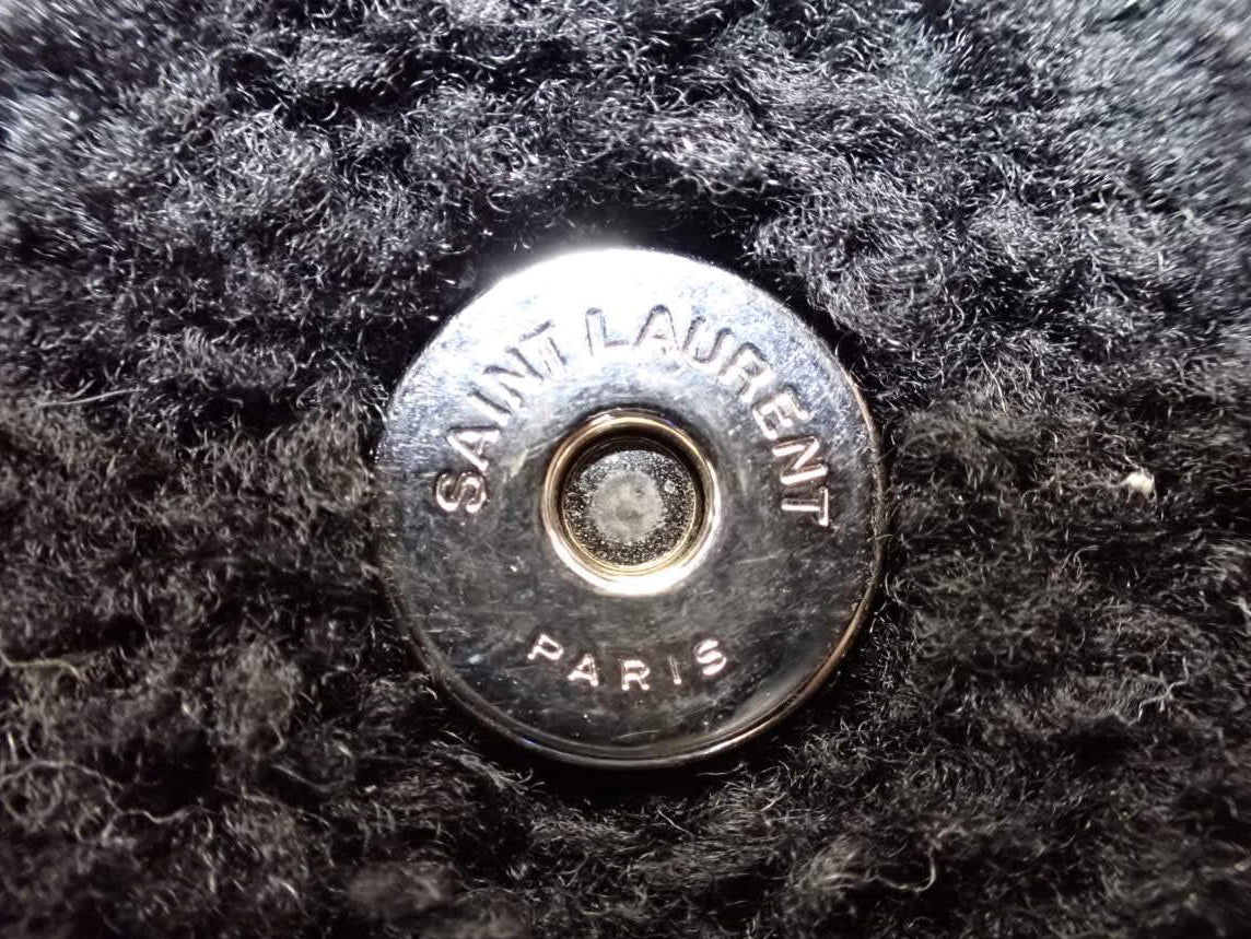 YSL LouLou Toy Black Shearling  3326