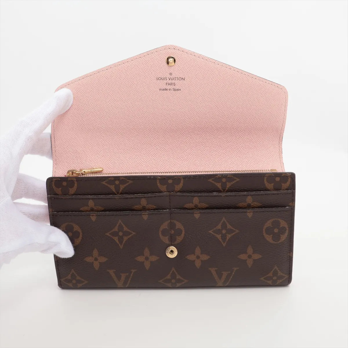 Louis Vuitton Sarah Wallet NM Monogram Rose Ballerine 3254