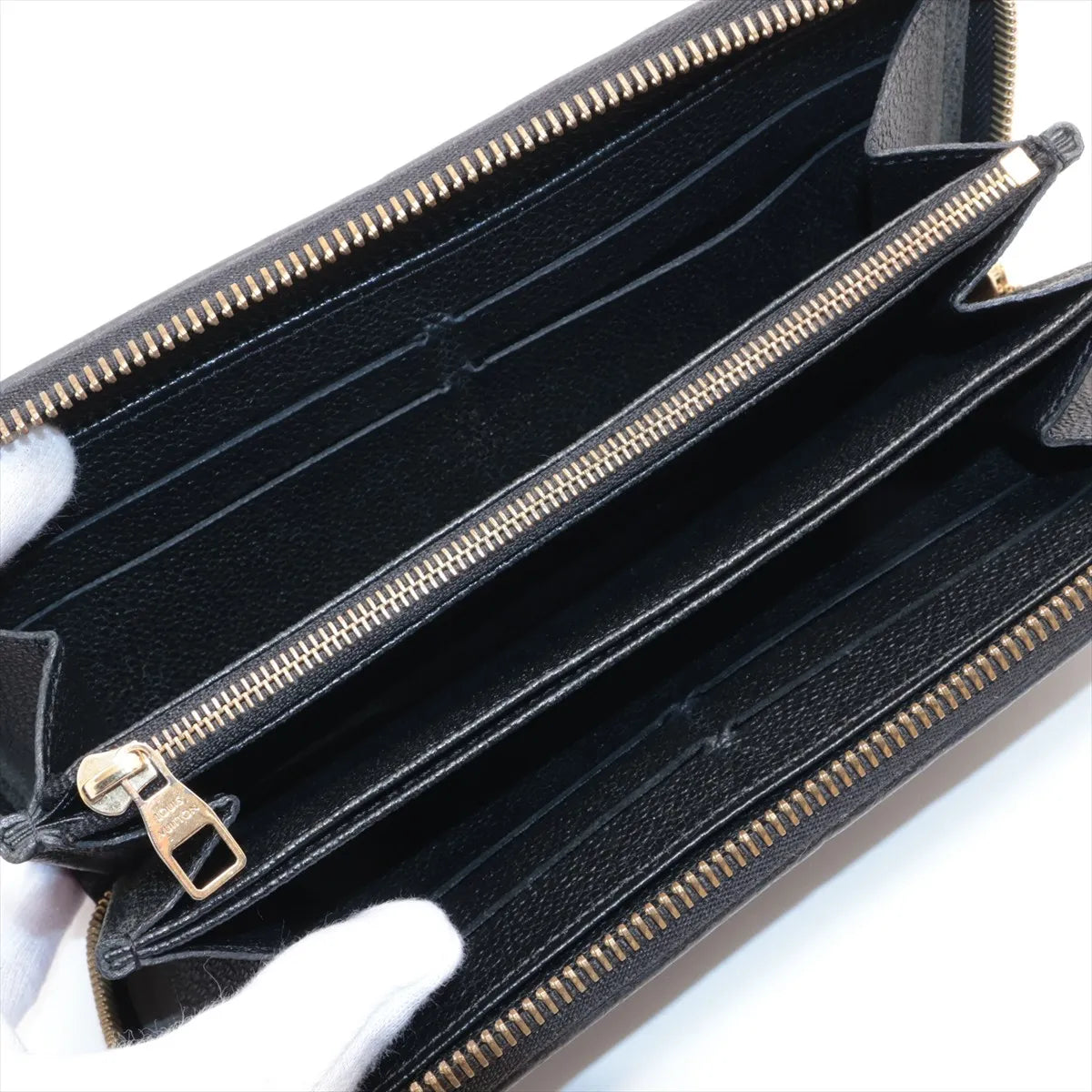 Louis Vuitton Zippy Wallet Black Empreinte Leather 3494