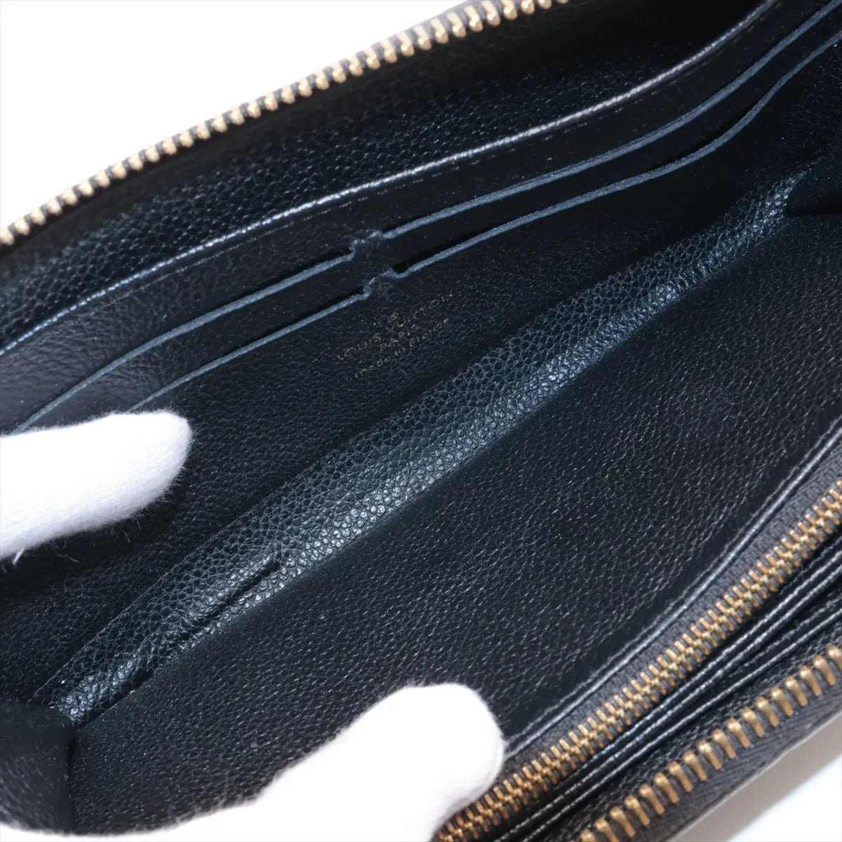 Louis Vuitton Zippy Wallet Black Empreinte Leather 3494