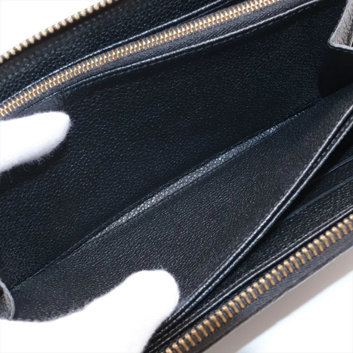 Louis Vuitton Zippy Wallet Black Empreinte Leather 3494