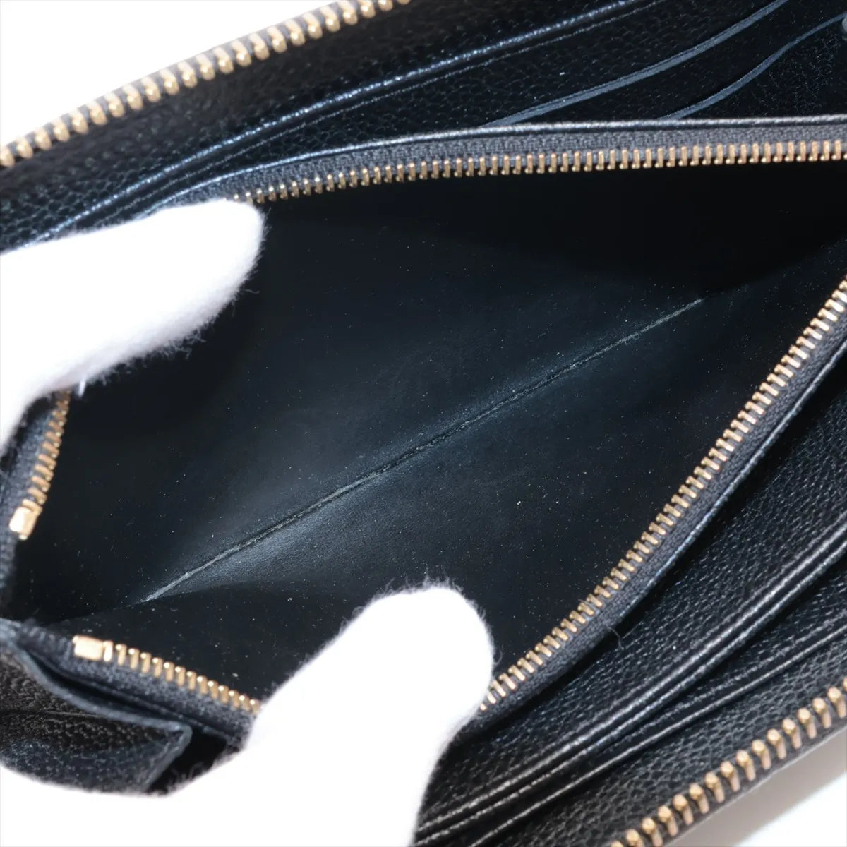 Louis Vuitton Zippy Wallet Black Empreinte Leather 3494