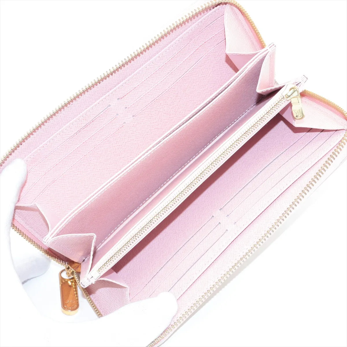 Louis Vuitton Zippy Wallet Damier Azur Rose Ballerine 3257