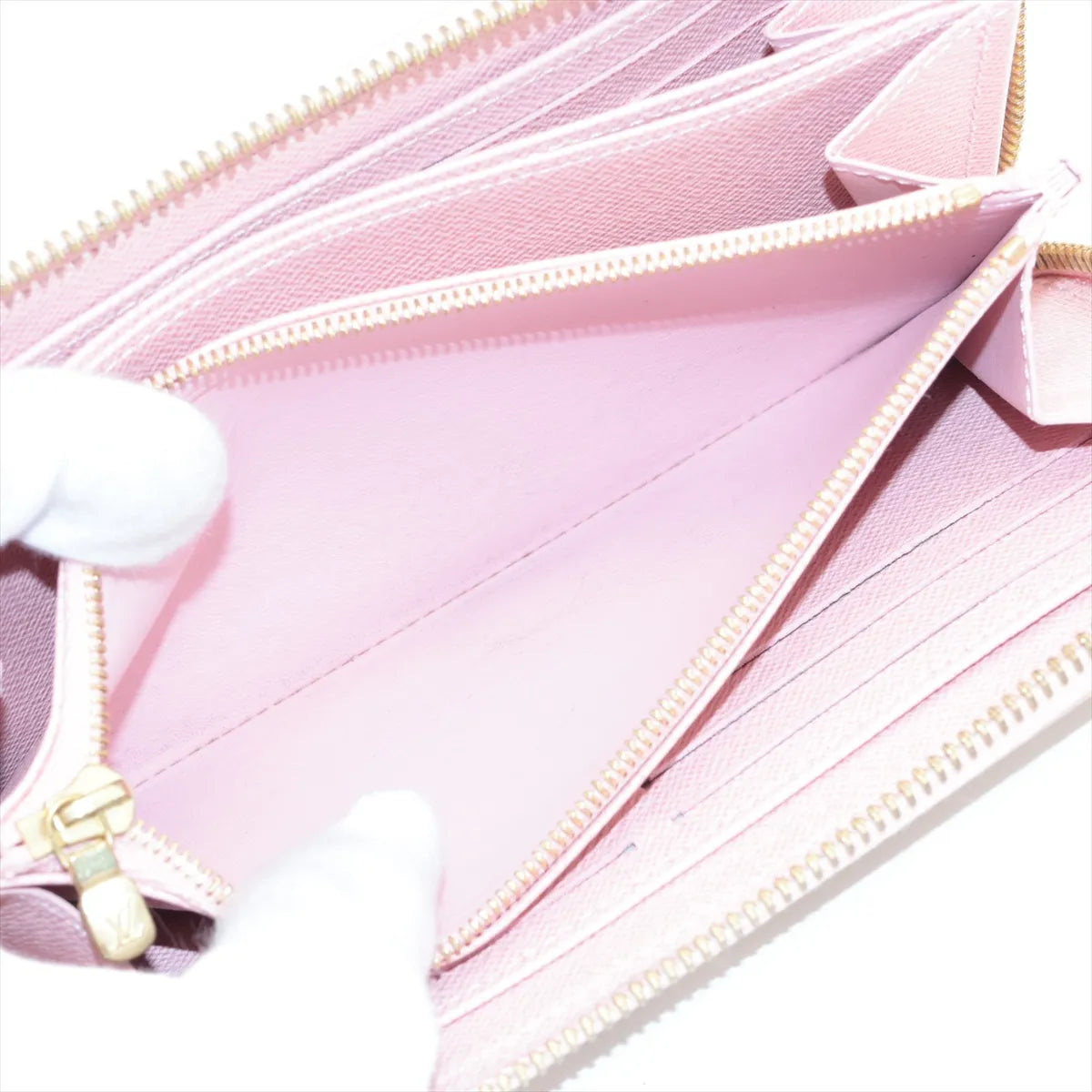 Louis Vuitton Zippy Wallet Damier Azur Rose Ballerine 3257