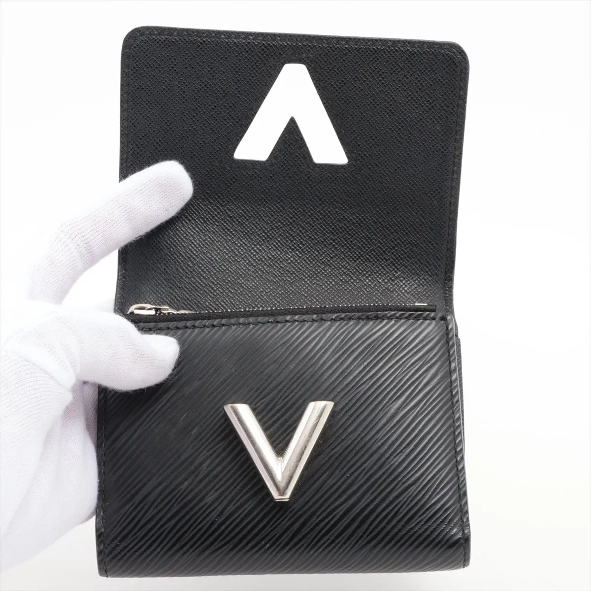 Louis Vuitton Twist Compact Wallet Black Epi 3350