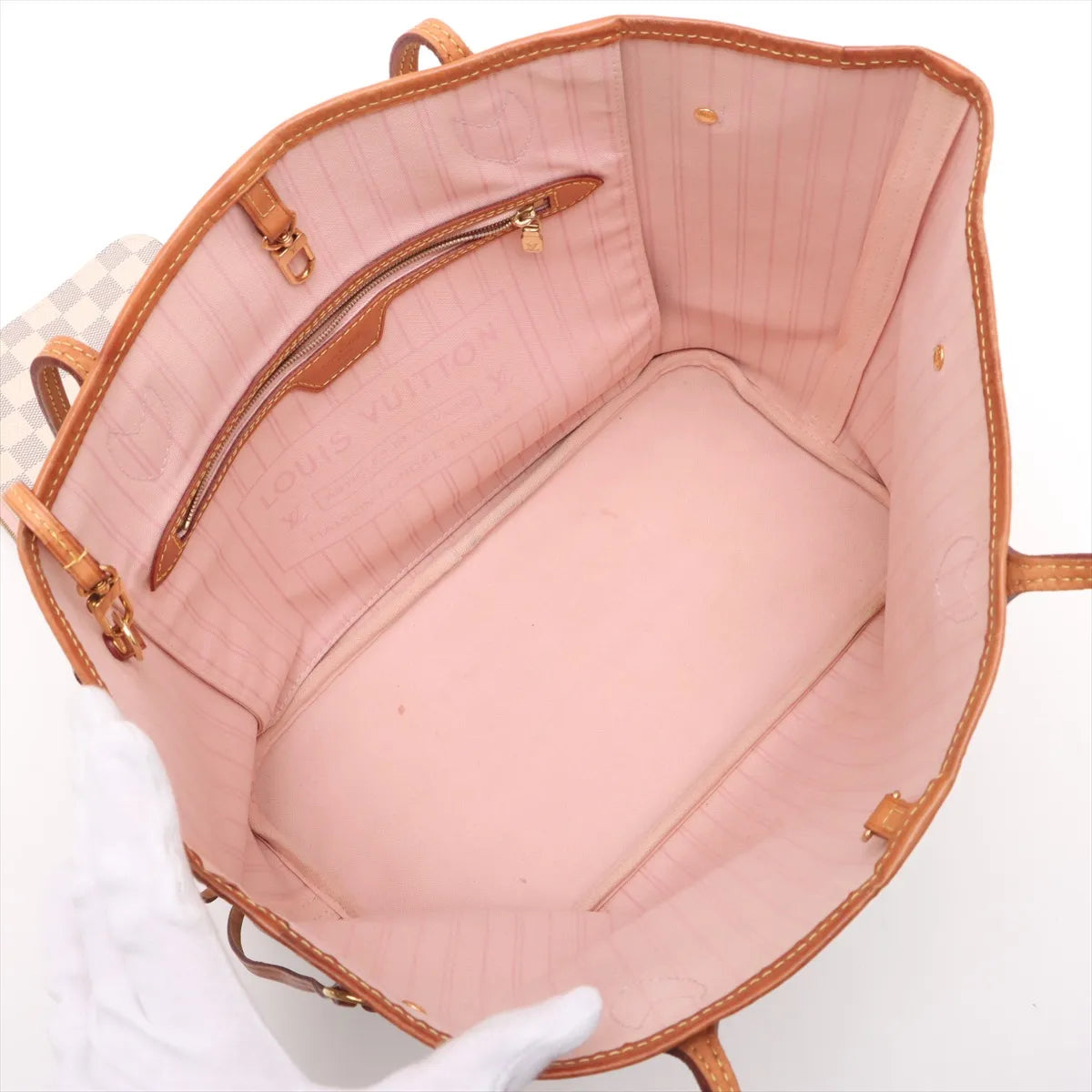 Louis Vuitton Neverfull MM Damier Azur Rose Ballerine 3368