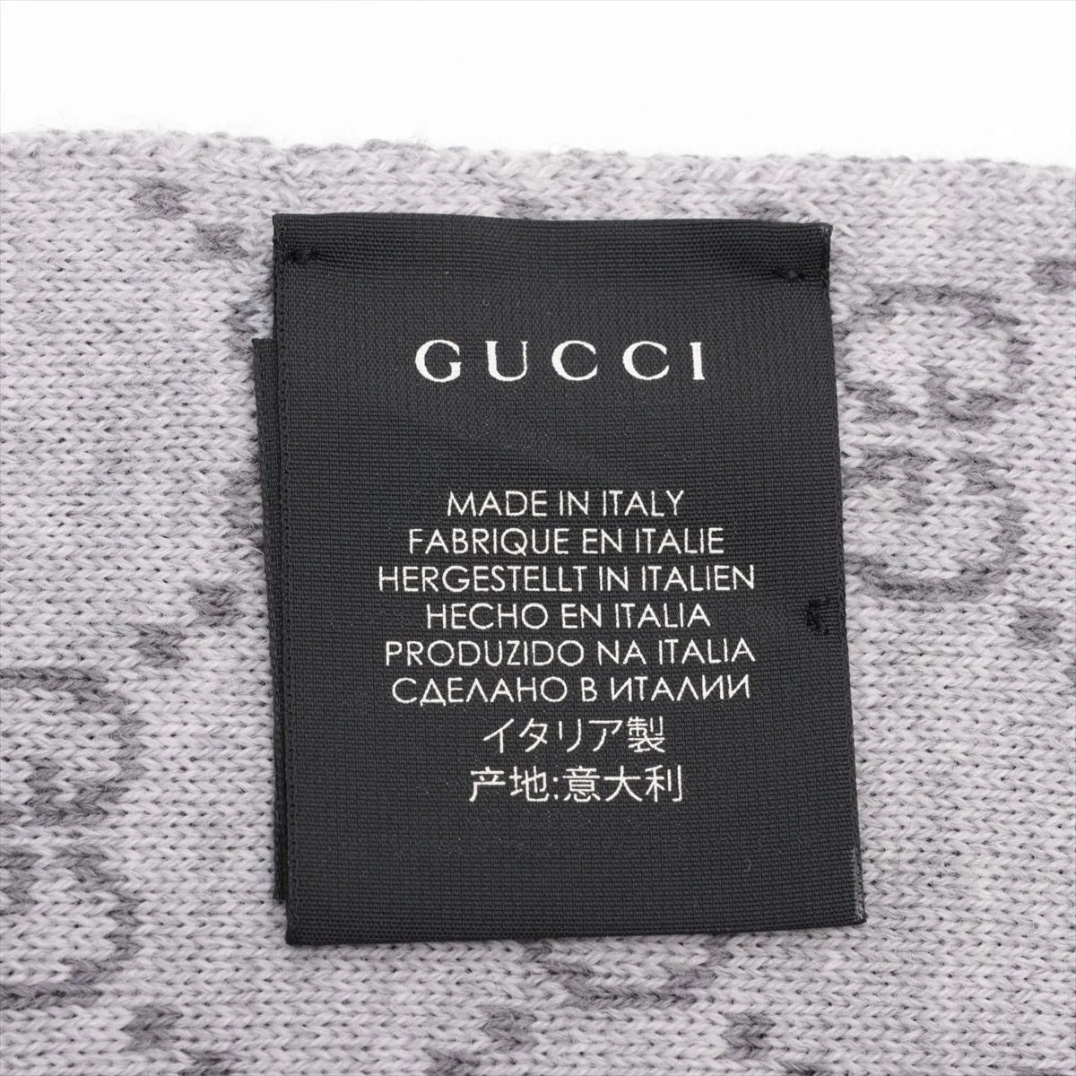 Gucci GG Scarf Wool Gray Blue Red Sherry Line (Full Set) 3383