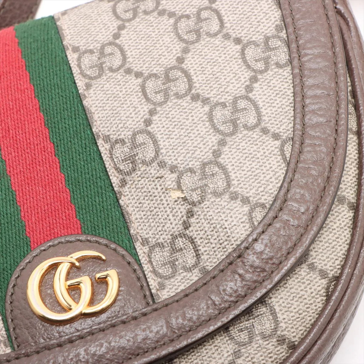 Gucci Ophidia Mini Half Moon Shoulder Bag GG Supreme 3409