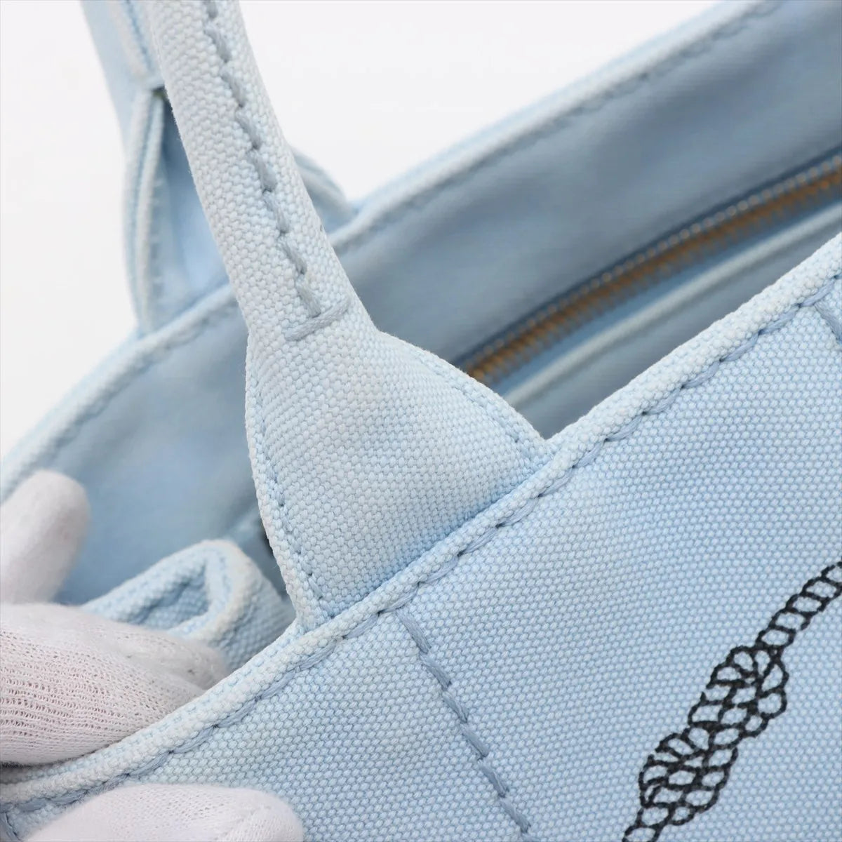 Prada Canapa 2-Way Bag Light Blue 3411