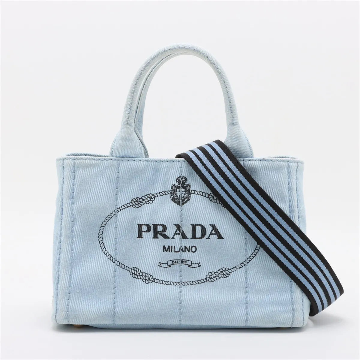 Prada Canapa 2-Way Bag Light Blue 3411