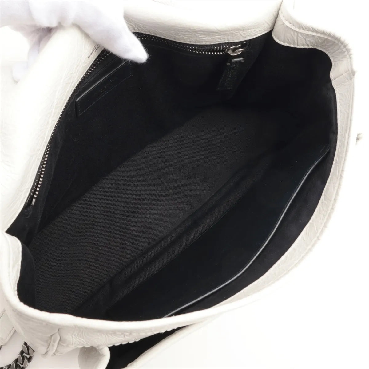 YSL Niki Medium Shoulder Bag White 3457