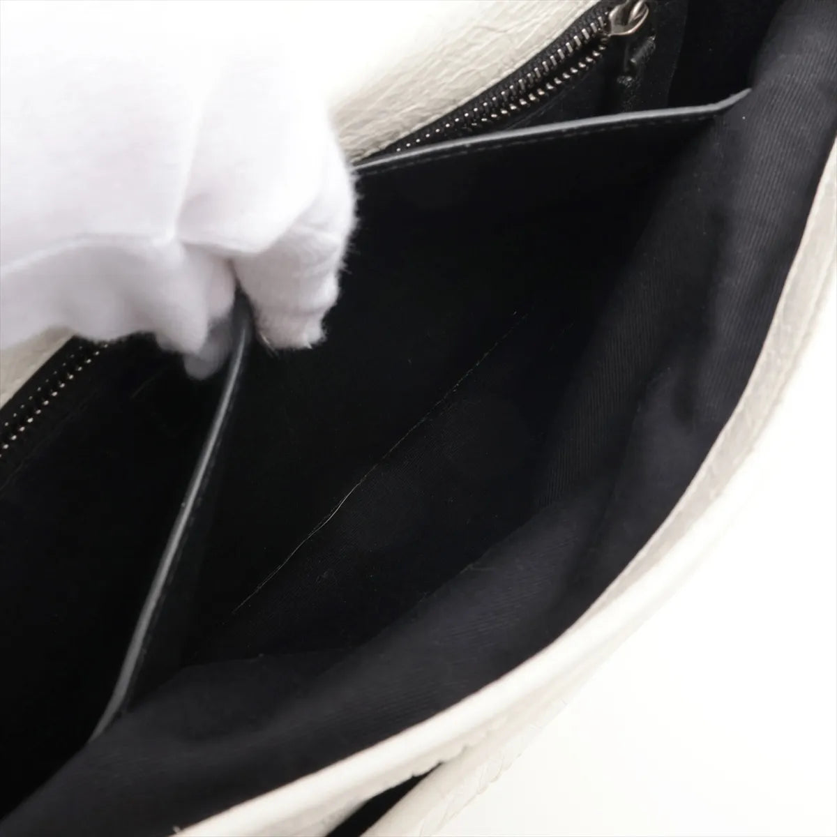 YSL Niki Medium Shoulder Bag White 3457