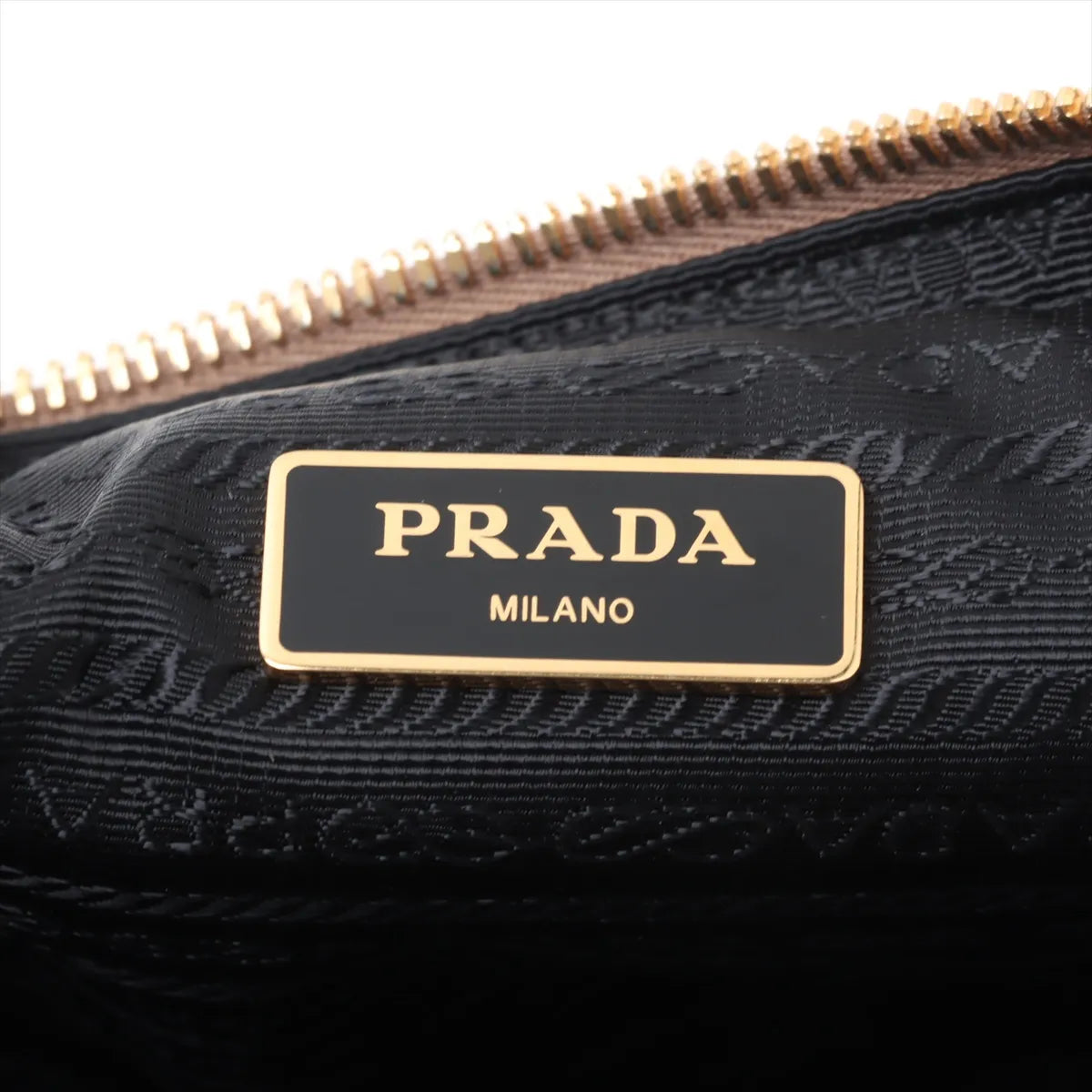 Prada Vitello Daino Double Zip Camera Crossbody Dark Beige Leather 3458