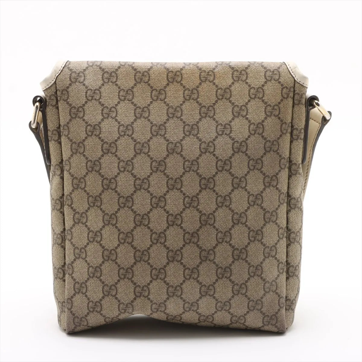 Gucci Front Pocket Shoulder Bag GG Supreme White 3464