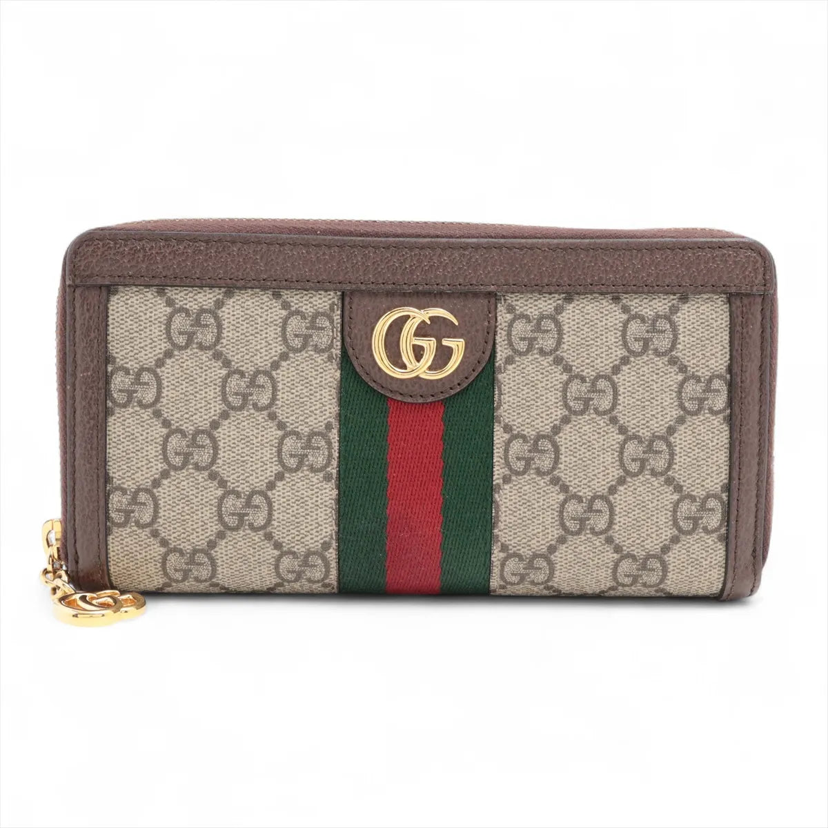 Gucci Ophidia Zippy Wallet GG Supreme Beige Brown 3490
