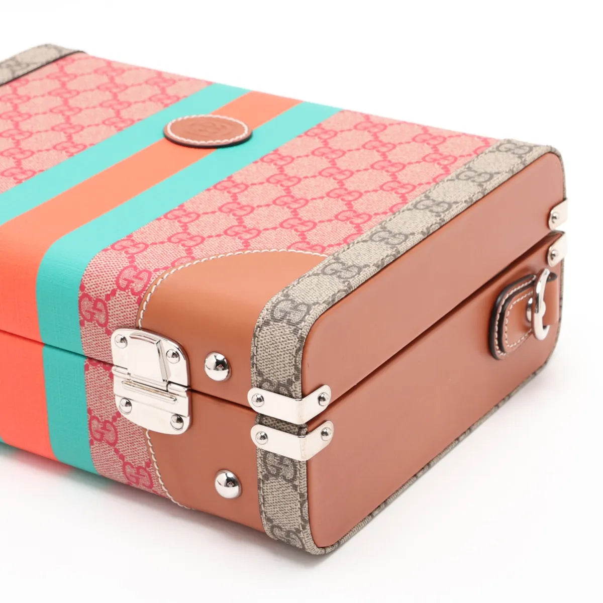 Gucci x Dans Le Vert Mini Retro Savoy Top Handle Beauty Case 2-Way Bag GG Supreme Multicolor 3478