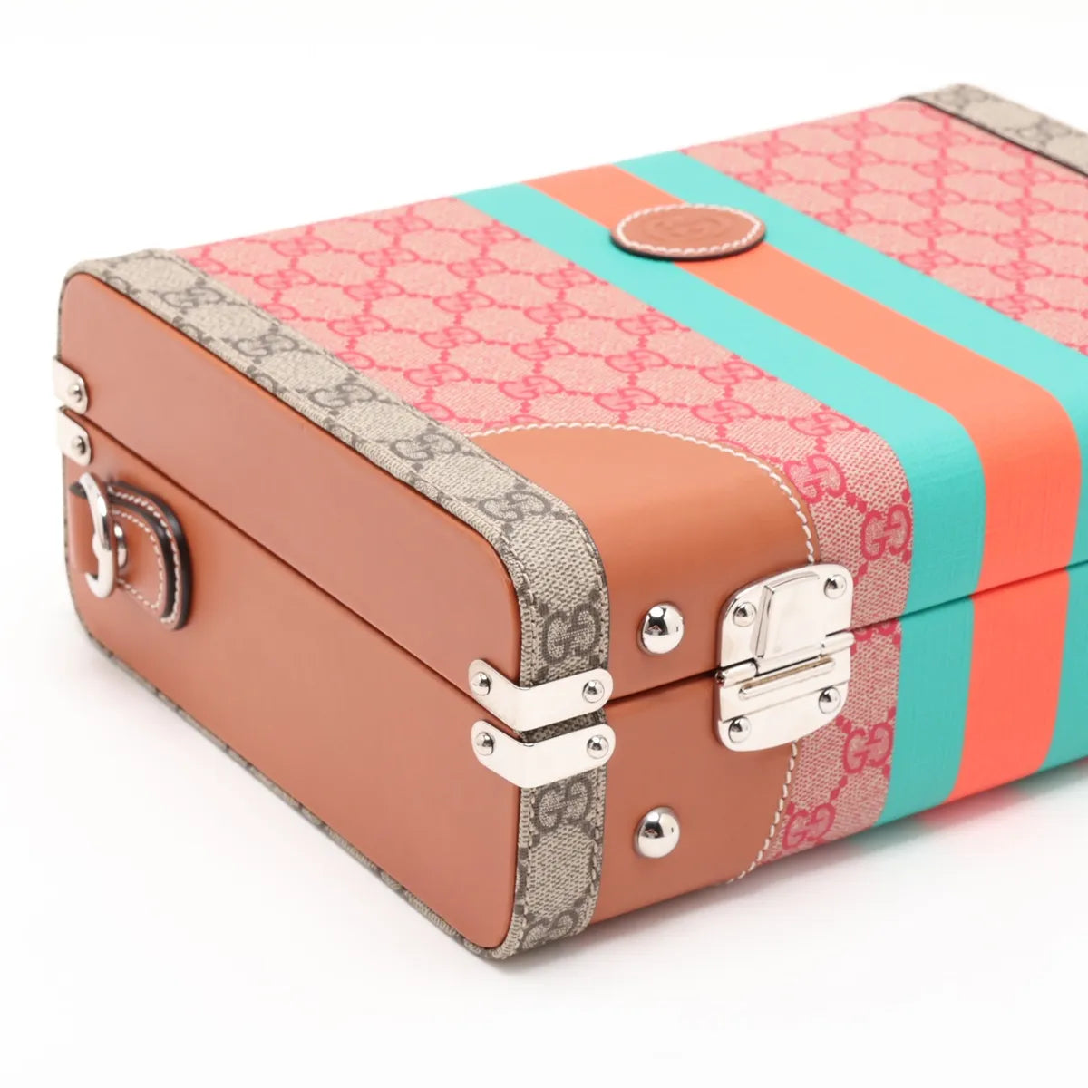 Gucci x Dans Le Vert Mini Retro Savoy Top Handle Beauty Case 2-Way Bag GG Supreme Multicolor 3478