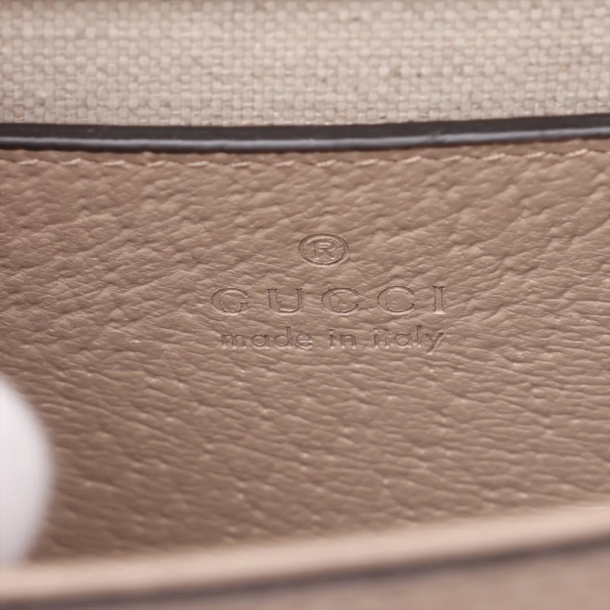 Gucci Ophidia Top Handle Padlock Chain Crossbody GG Supreme Beige 3485