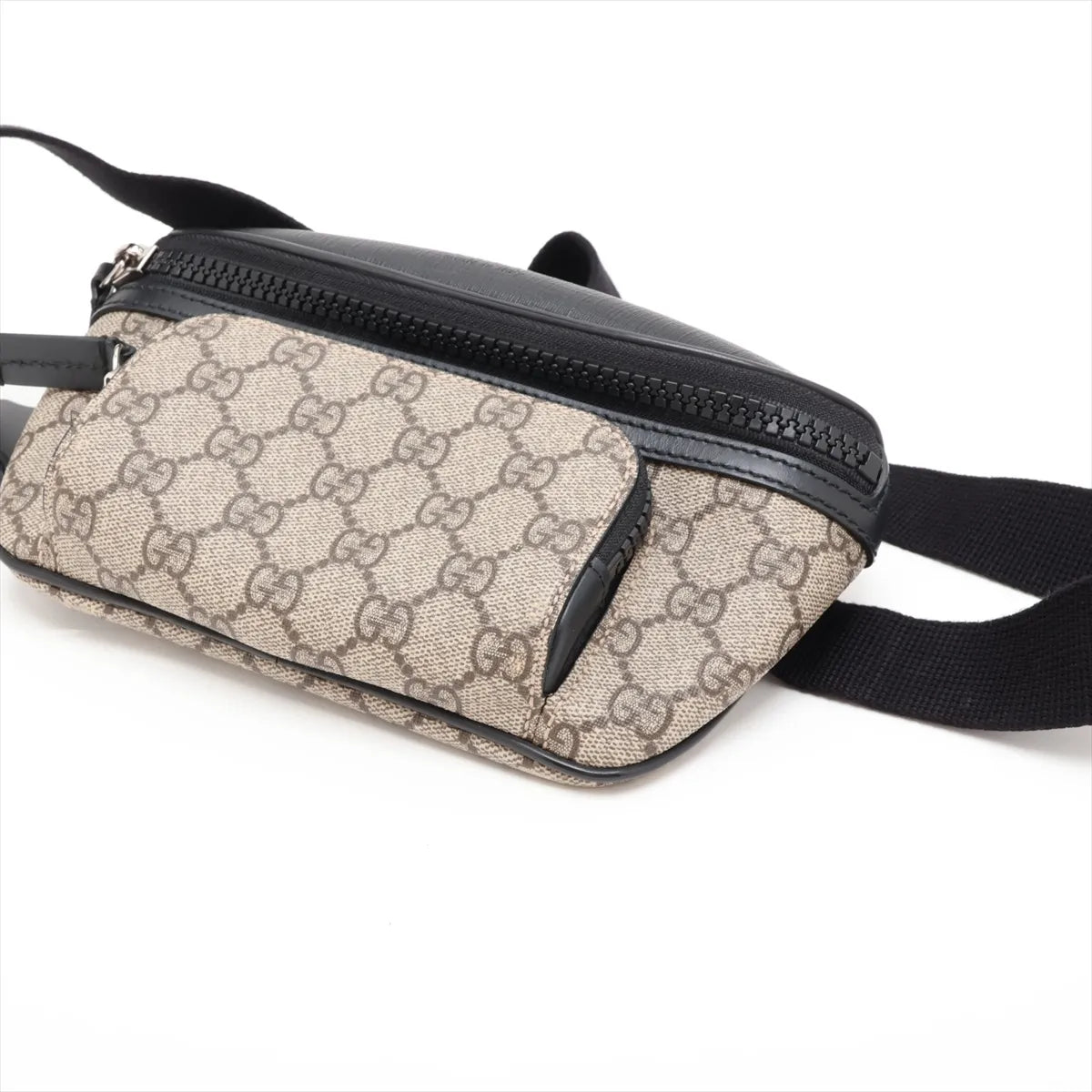Gucci Sling Waist Belt Bag GG Supreme Beige Black 3482
