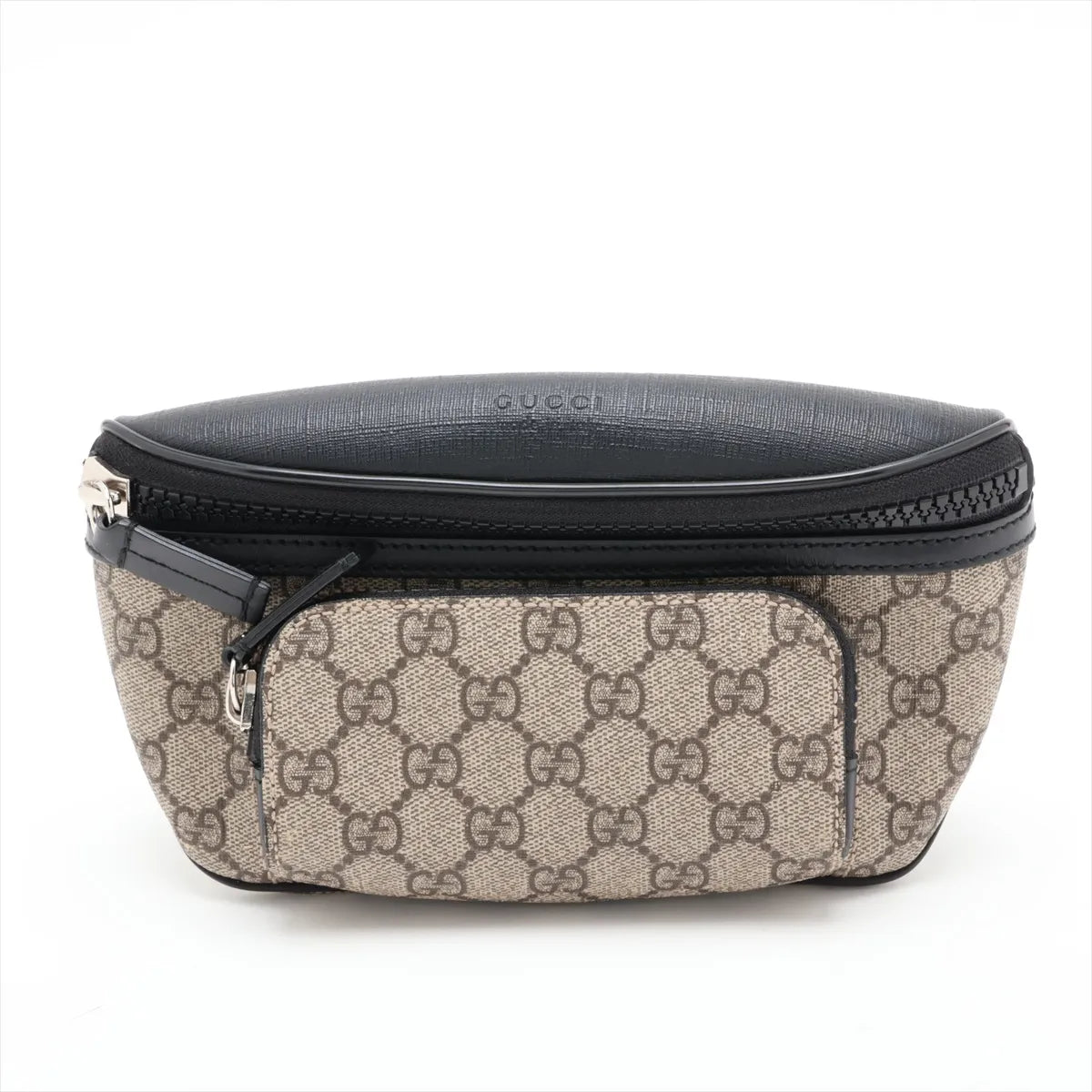 Gucci Sling Waist Belt Bag GG Supreme Beige Black 3482