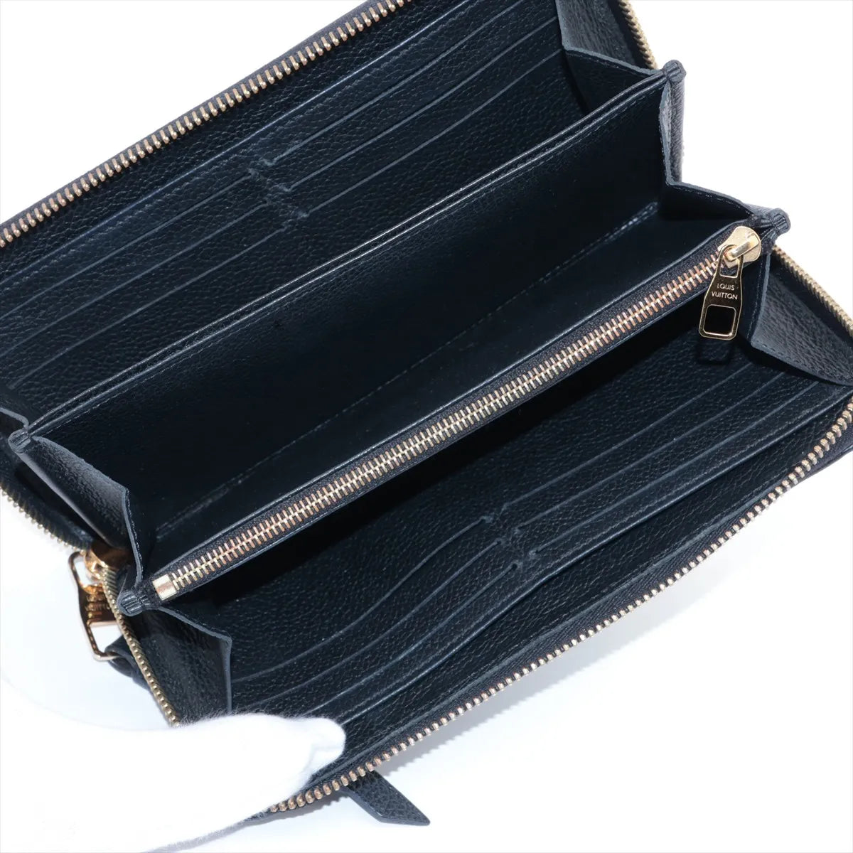 Louis Vuitton Zippy Wallet Black Empreinte Leather 3493