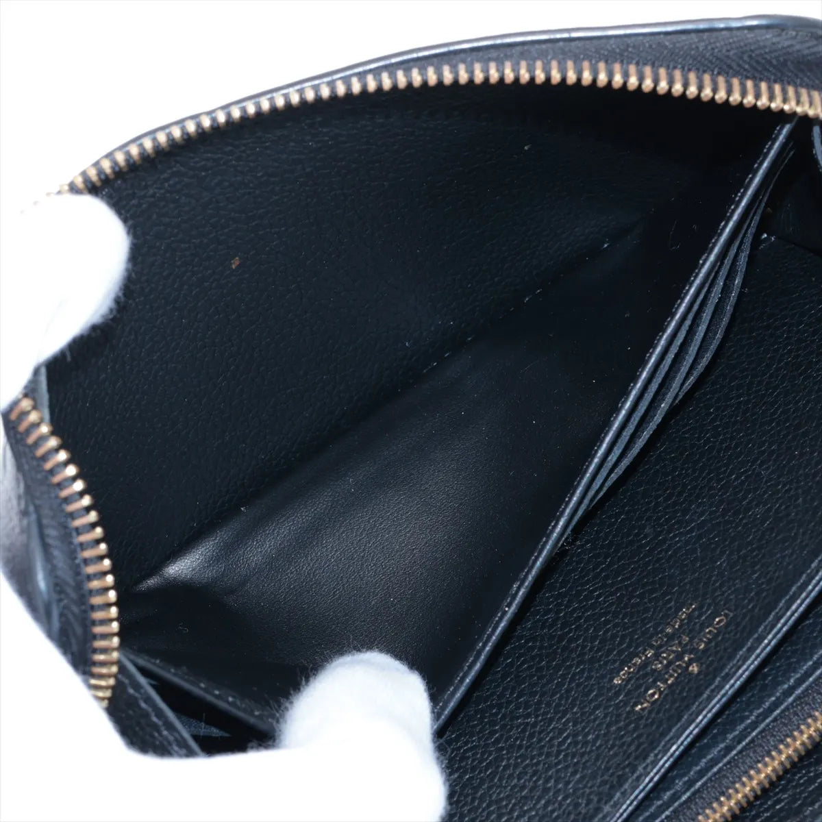 Louis Vuitton Zippy Wallet Black Empreinte Leather 3493