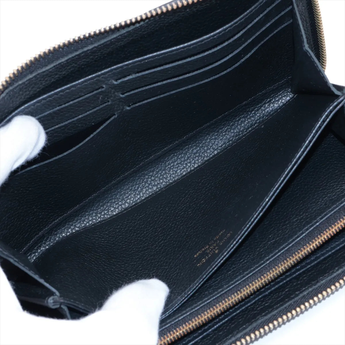 Louis Vuitton Zippy Wallet Black Empreinte Leather 3493