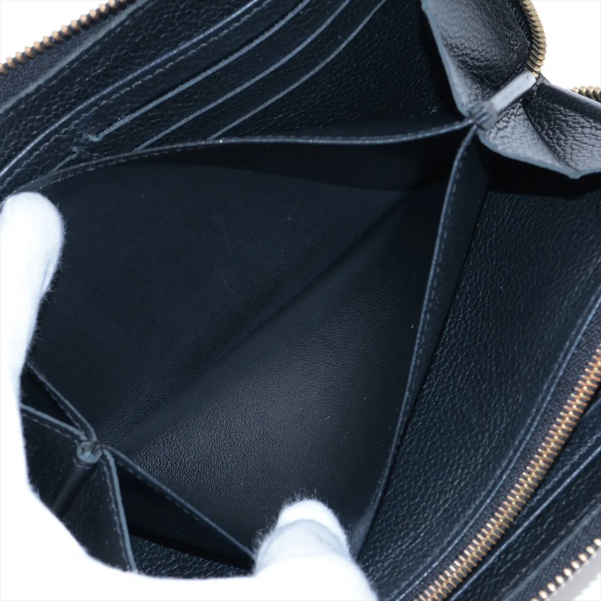 Louis Vuitton Zippy Wallet Black Empreinte Leather 3493