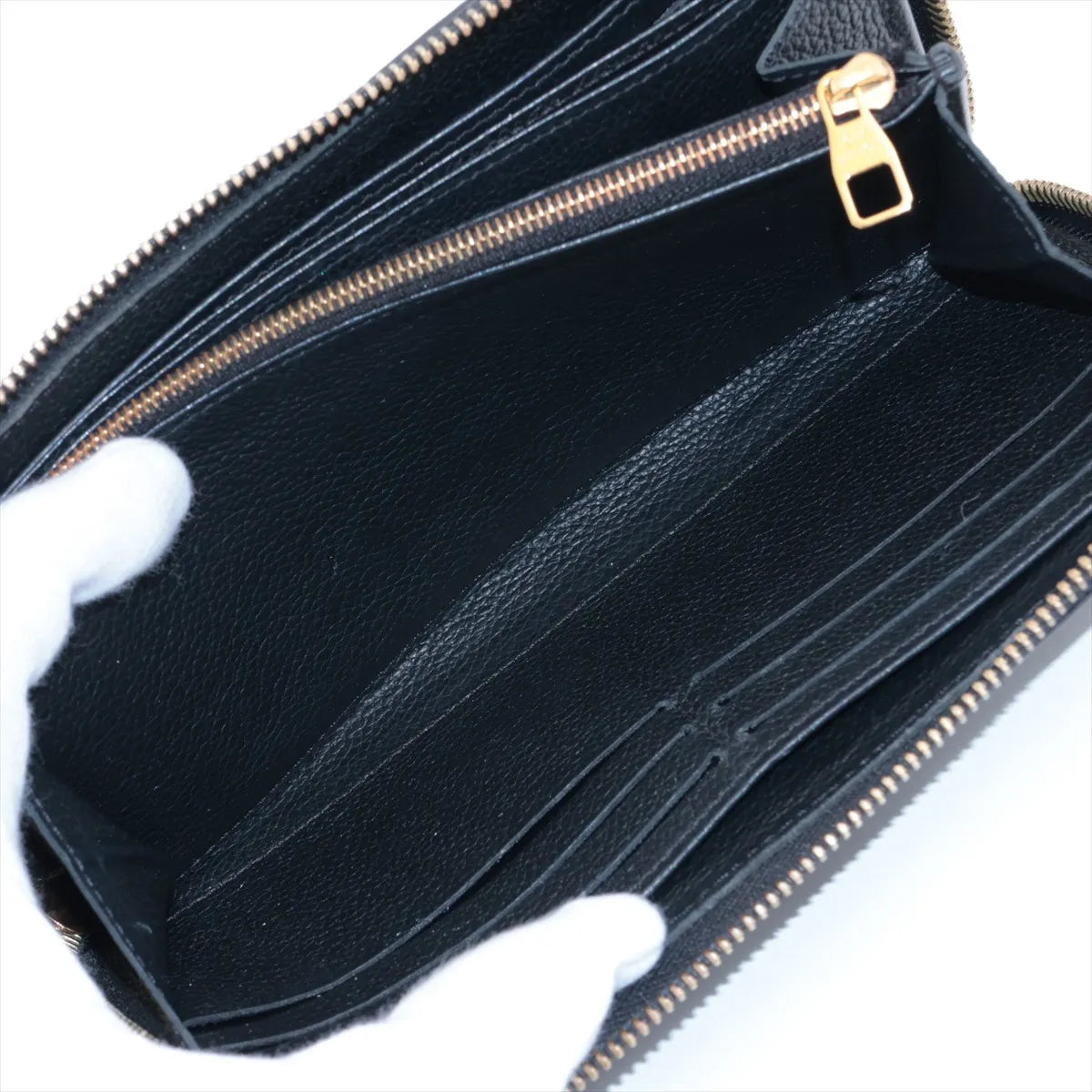 Louis Vuitton Zippy Wallet Black Empreinte Leather 3493