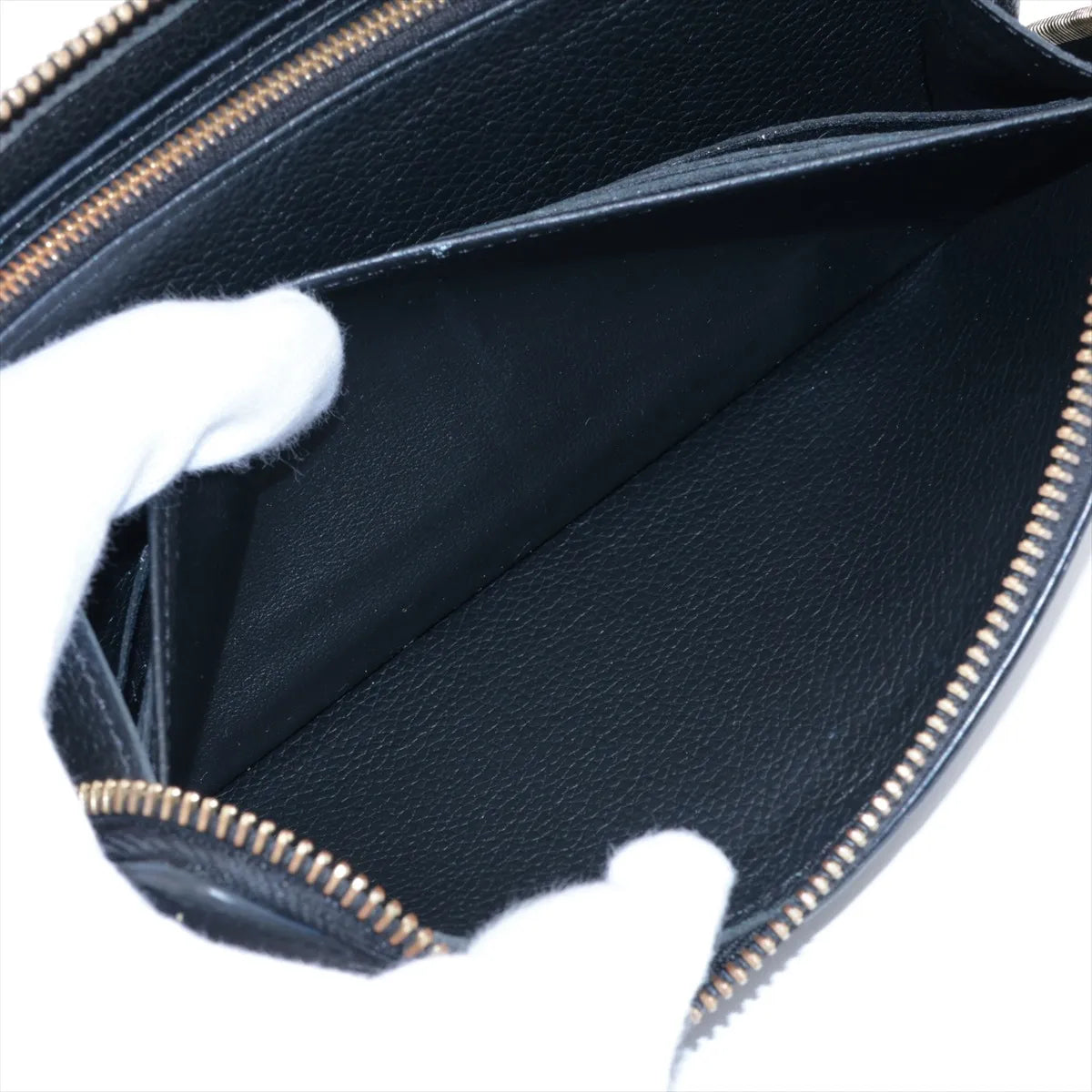 Louis Vuitton Zippy Wallet Black Empreinte Leather 3493