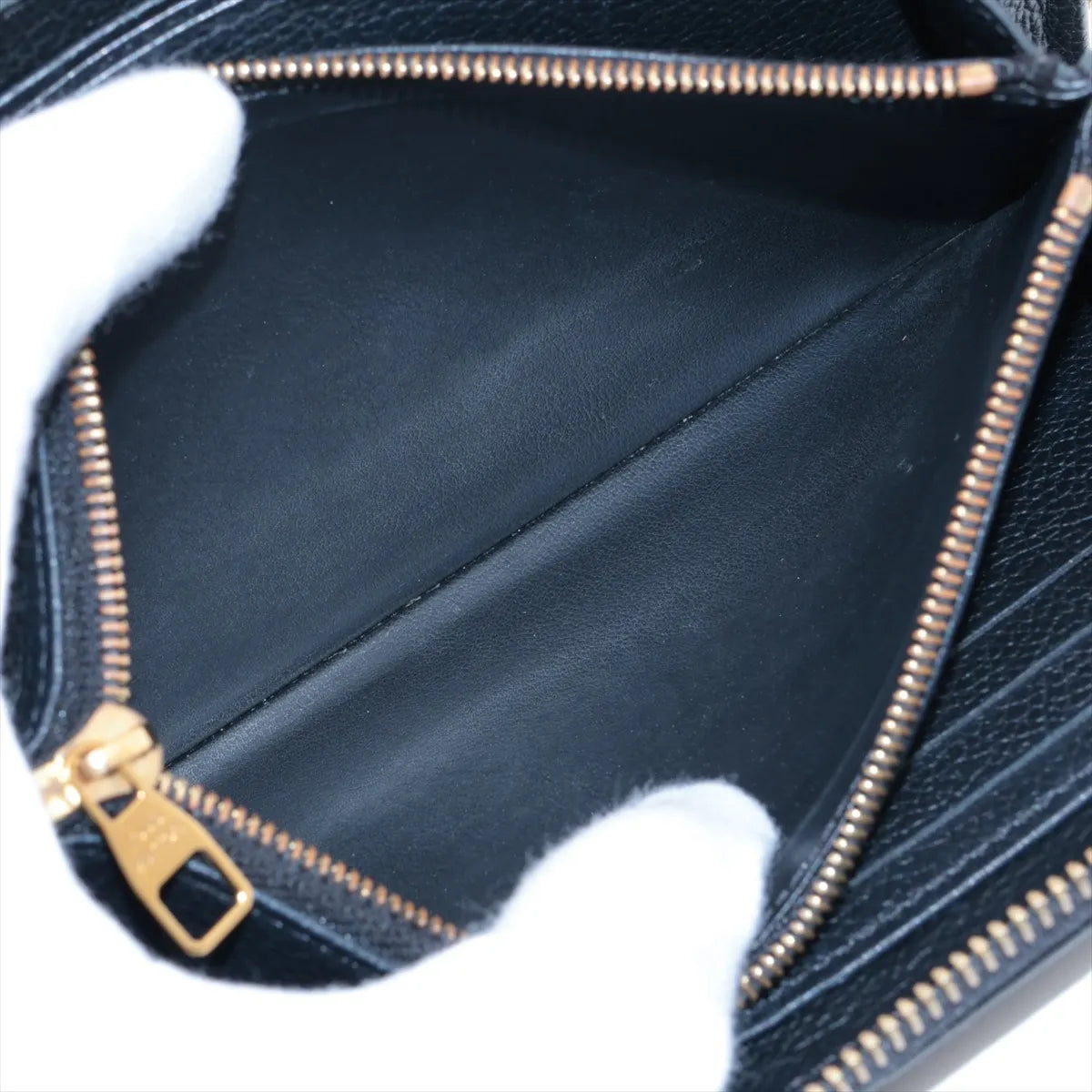Louis Vuitton Zippy Wallet Black Empreinte Leather 3493