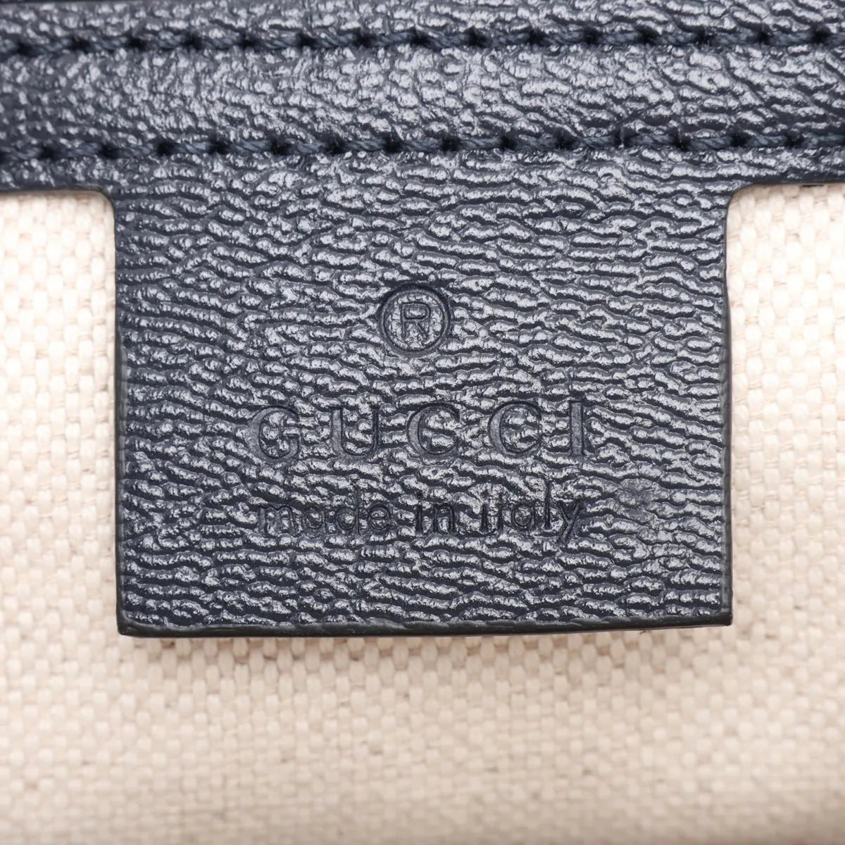 Gucci Dahlia Bamboo Top Handle 2-Way Tote Raffia Navy Leather 3480