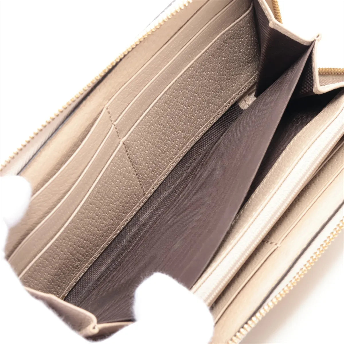 Gucci Ophidia Zippy Wallet GG Supreme Beige 3488