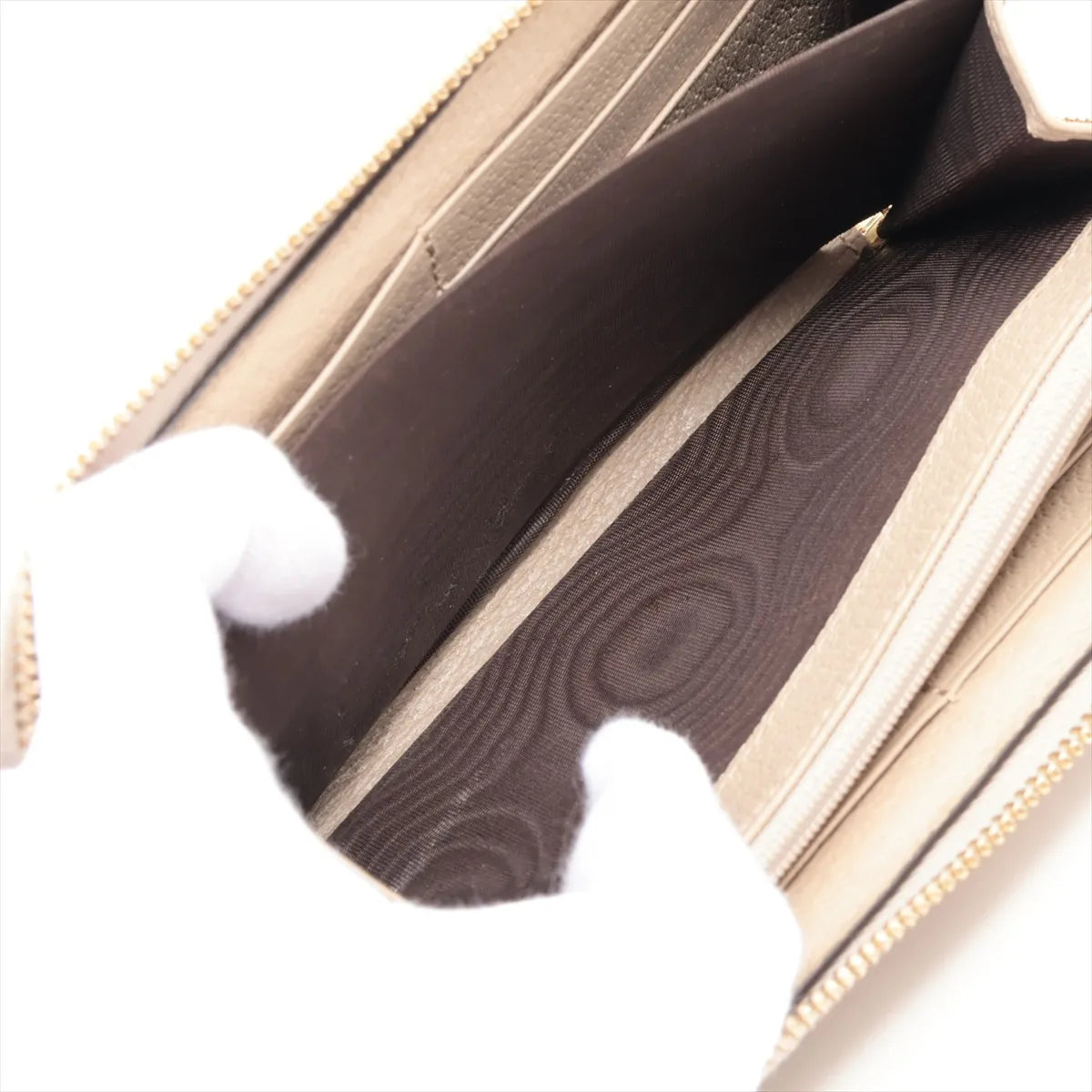 Gucci Ophidia Zippy Wallet GG Supreme Beige 3488