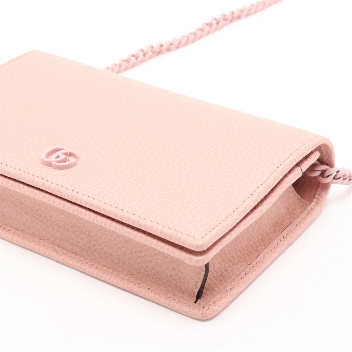 Gucci GG Marmont Wallet on Chain Pink Leather 3483