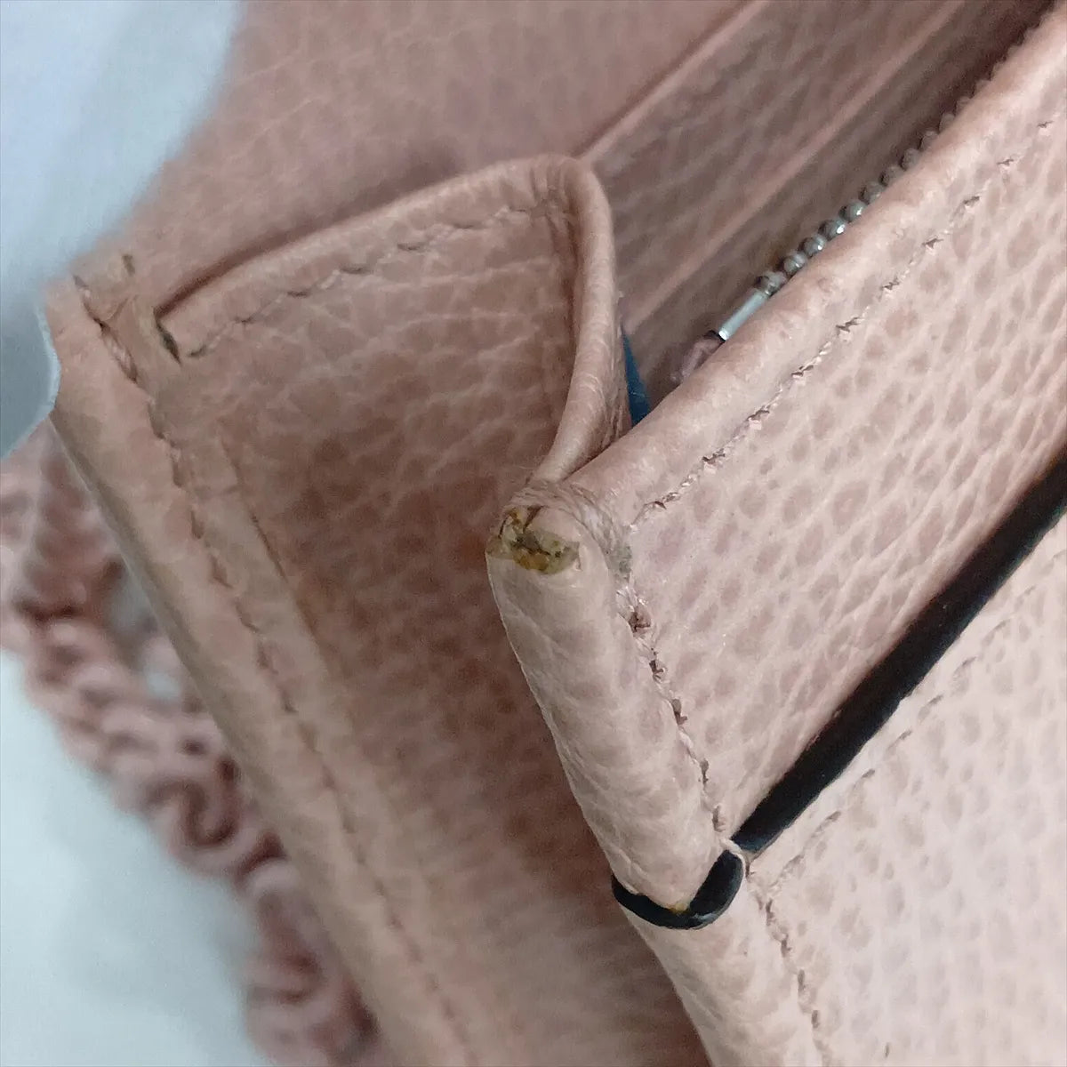 Gucci GG Marmont Wallet on Chain Pink Leather 3483