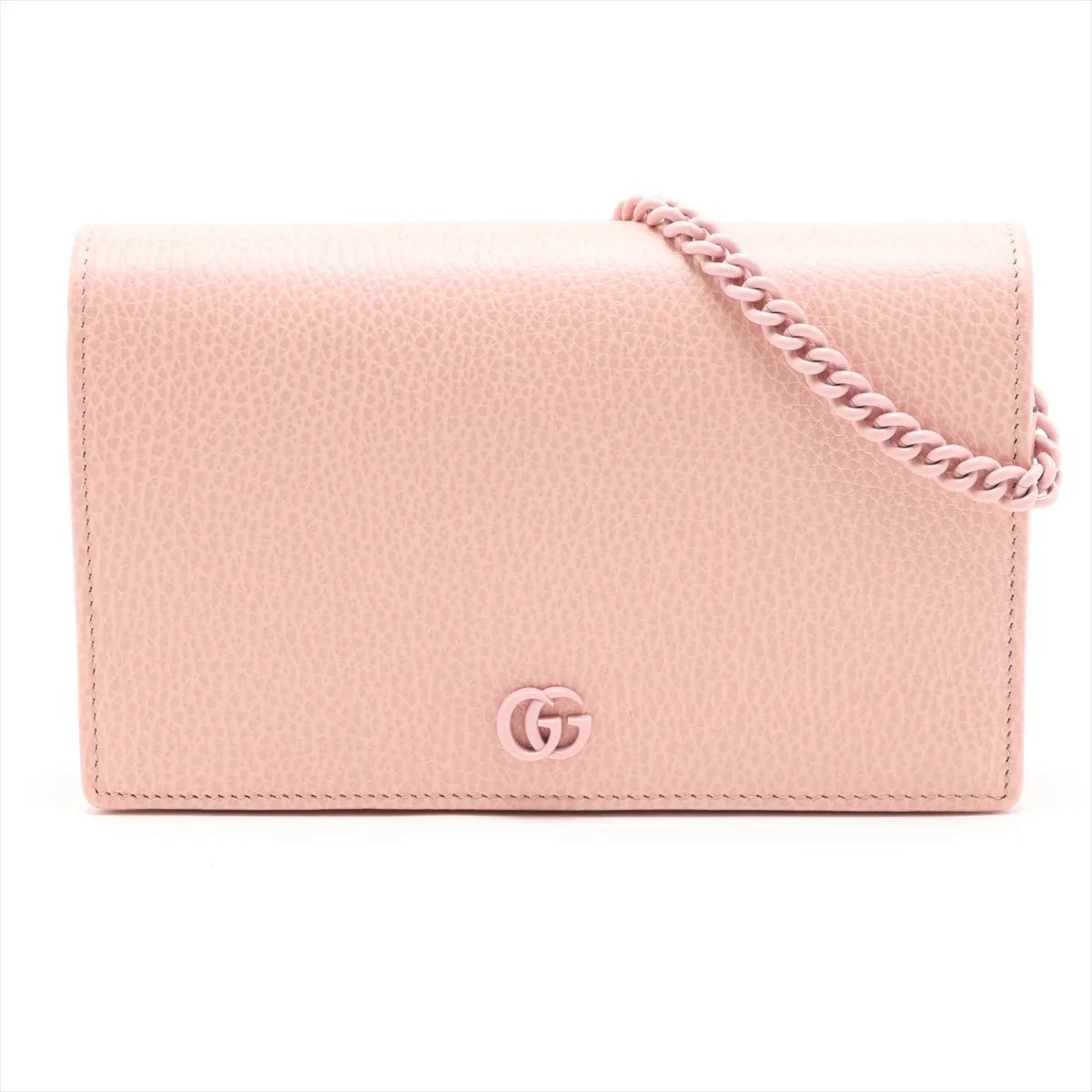 Gucci GG Marmont Wallet on Chain Pink Leather 3483
