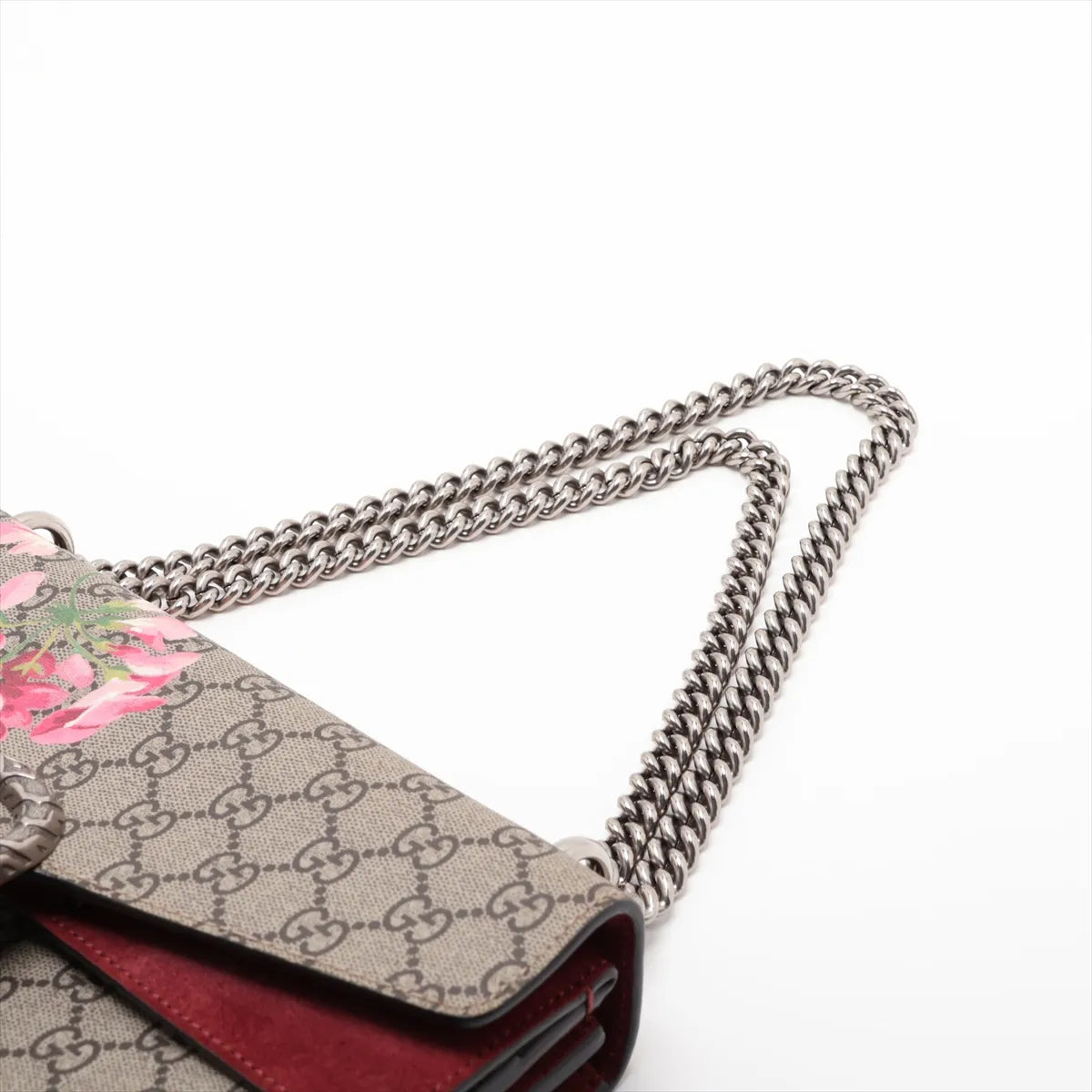 Gucci GG Blooms Dionysus Small Shoulder Bag GG Supreme Beige Red 3514
